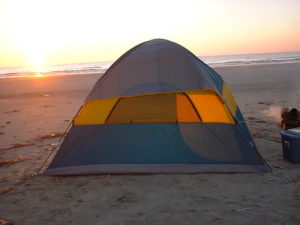 beach camping